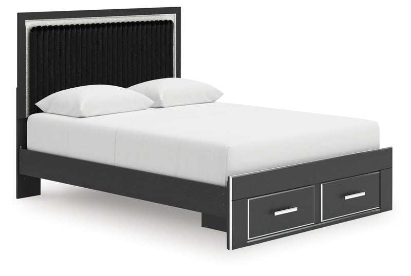 Birmonton Queen Upholstered Panel Storage Bed