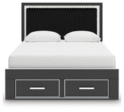 Birmonton Queen Upholstered Panel Storage Bed