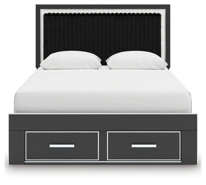 Birmonton Queen Upholstered Panel Storage Bed