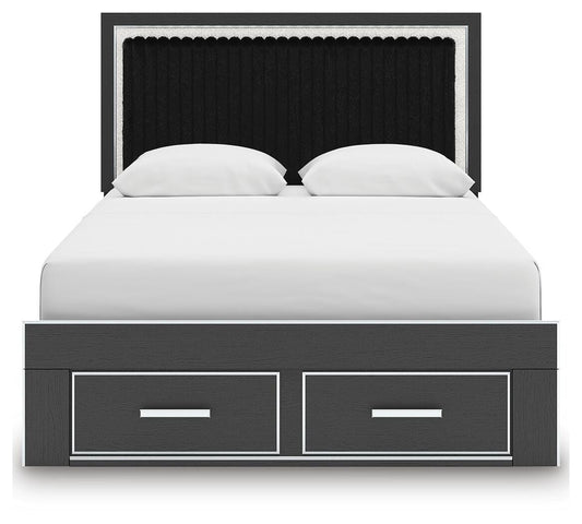 Birmonton Queen Upholstered Panel Storage Bed