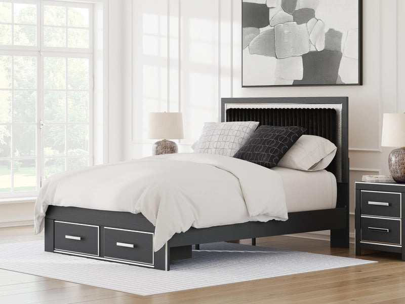 Birmonton Queen Upholstered Panel Storage Bed