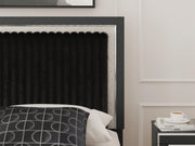 Zuraleus King Upholstered Panel Bed, Dresser, Mirror and Nightstand