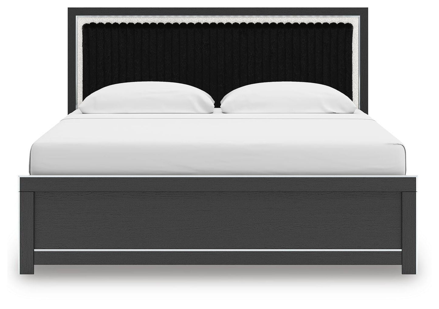 Zuraleus King Upholstered Panel Bed, Dresser, Mirror and Nightstand