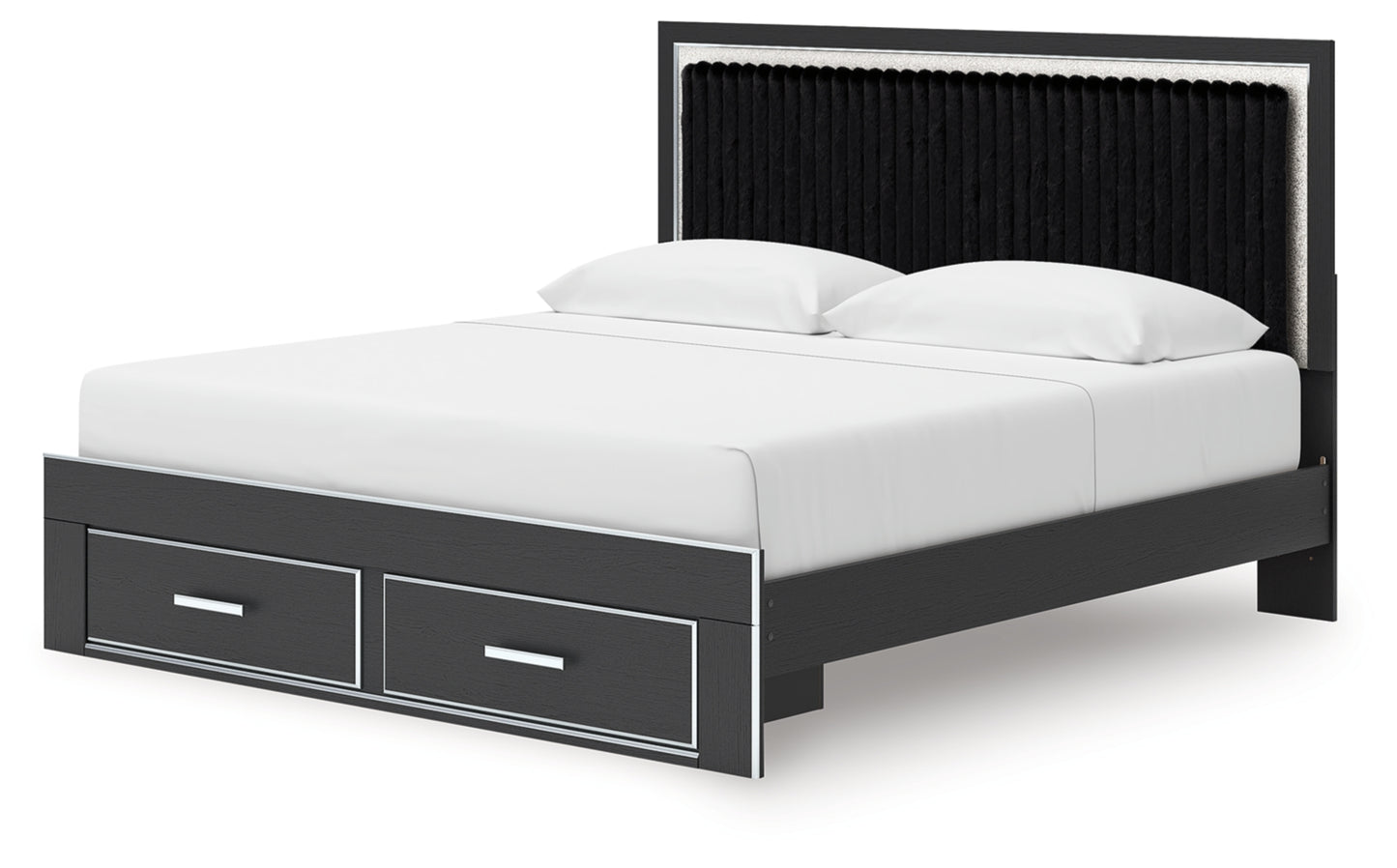 Birmonton King Upholstered Panel Storage Bed