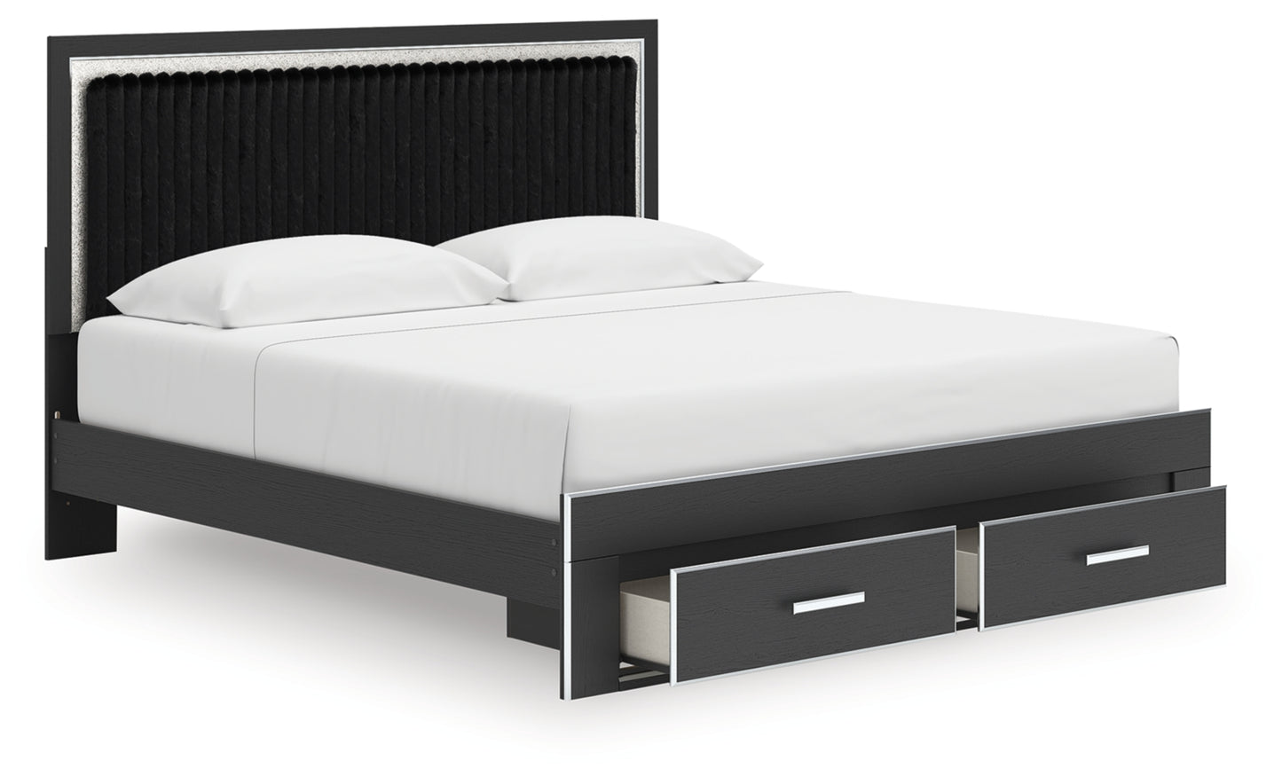Birmonton King Upholstered Panel Storage Bed