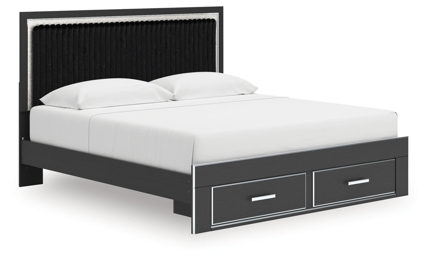 Birmonton King Upholstered Panel Storage Bed