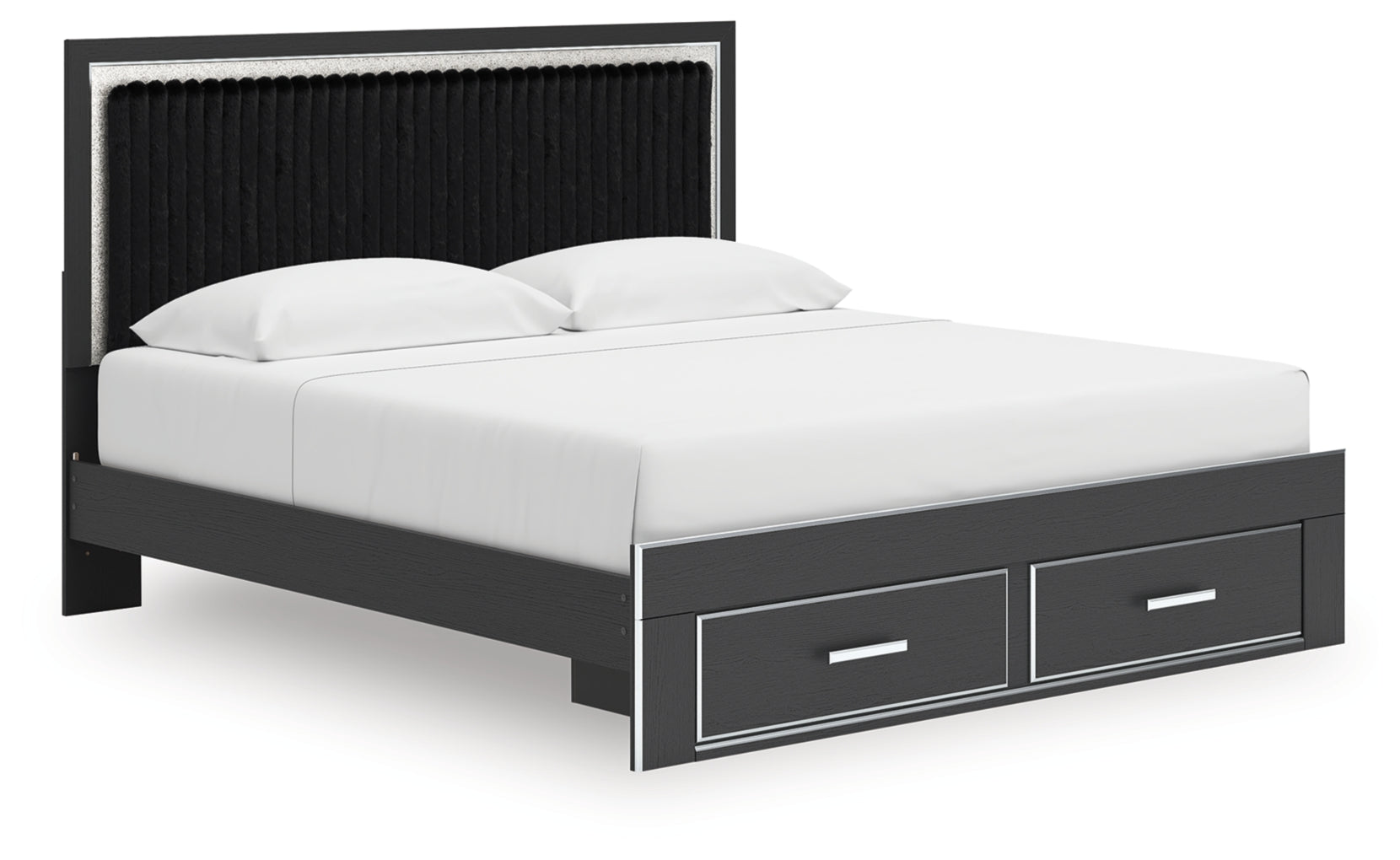 Birmonton King Upholstered Panel Storage Bed