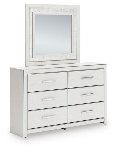 Zuraleus Queen Upholstered Panel Platform Storage Bed, Dresser, Mirror and Nightstand