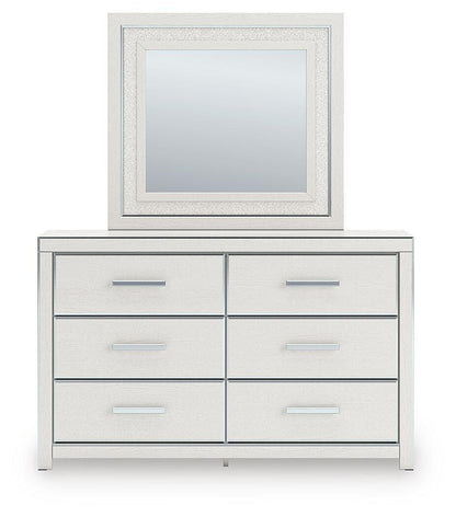 Zuraleus Queen Upholstered Panel Bed, Dresser, Mirror and Nightstand