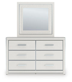 Zuraleus Queen Upholstered Panel Platform Storage Bed, Dresser, Mirror and Nightstand