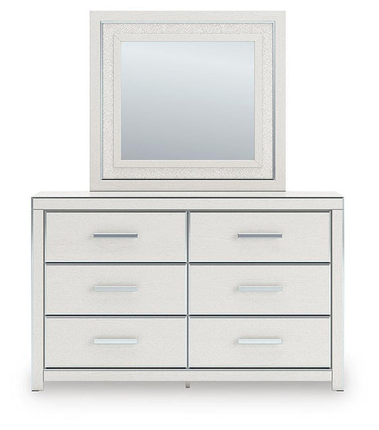 Zuraleus Queen Upholstered Panel Platform Storage Bed, Dresser, Mirror and Nightstand