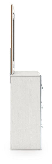 Zuraleus Queen Upholstered Panel Bed, Dresser, Mirror and Nightstand