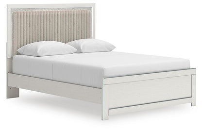 Birmonton Queen Upholstered Platform Bed, Dresser, Mirror and Nightstand