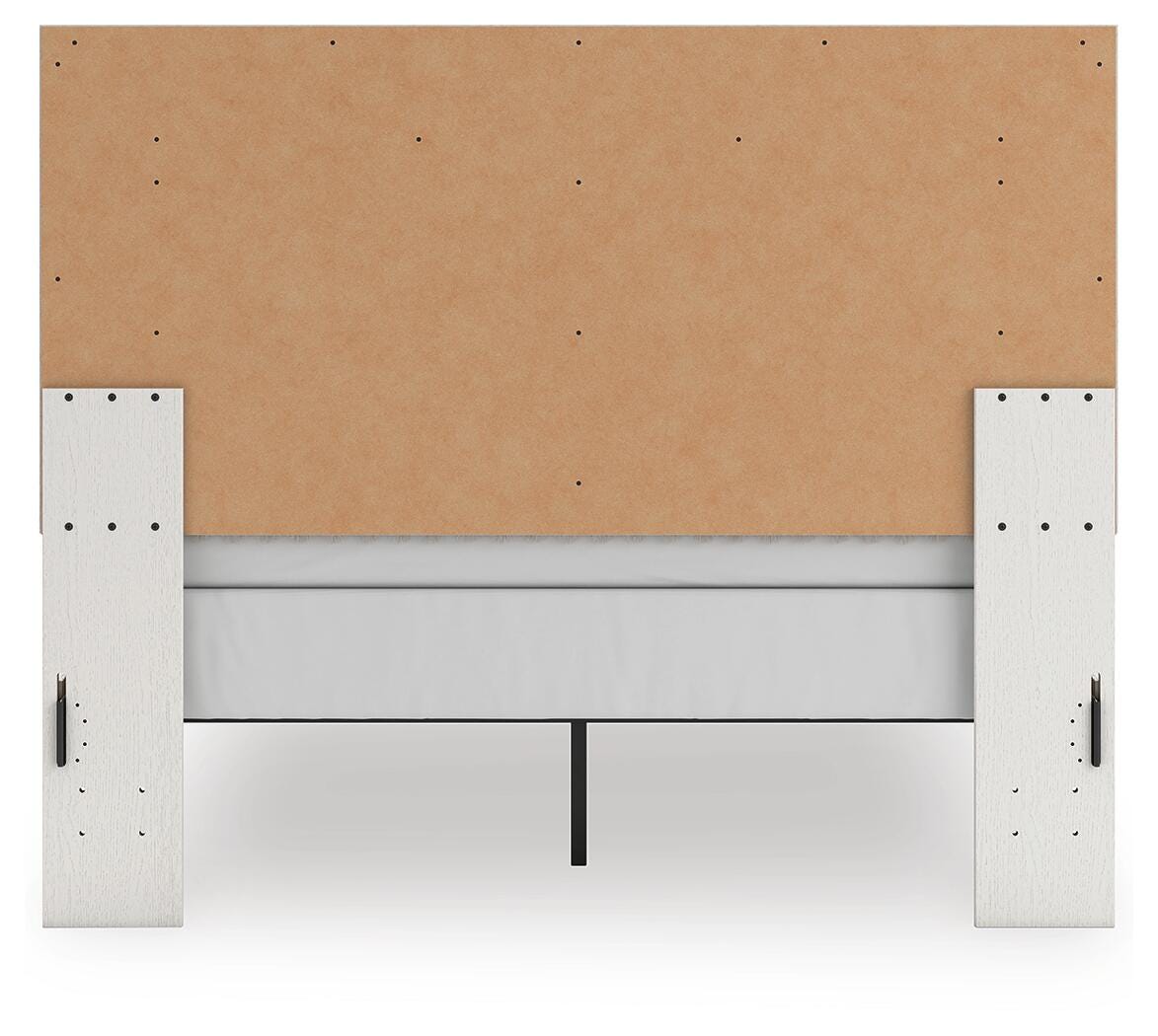 Zuraleus Queen Upholstered Panel Bed, Dresser, Mirror and Nightstand