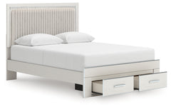 Birmonton Queen Upholstered Panel Platform Storage Bed