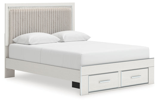 Birmonton Queen Upholstered Panel Platform Storage Bed
