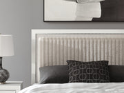 Zuraleus Queen Upholstered Panel Platform Storage Bed, Dresser, Mirror and Nightstand