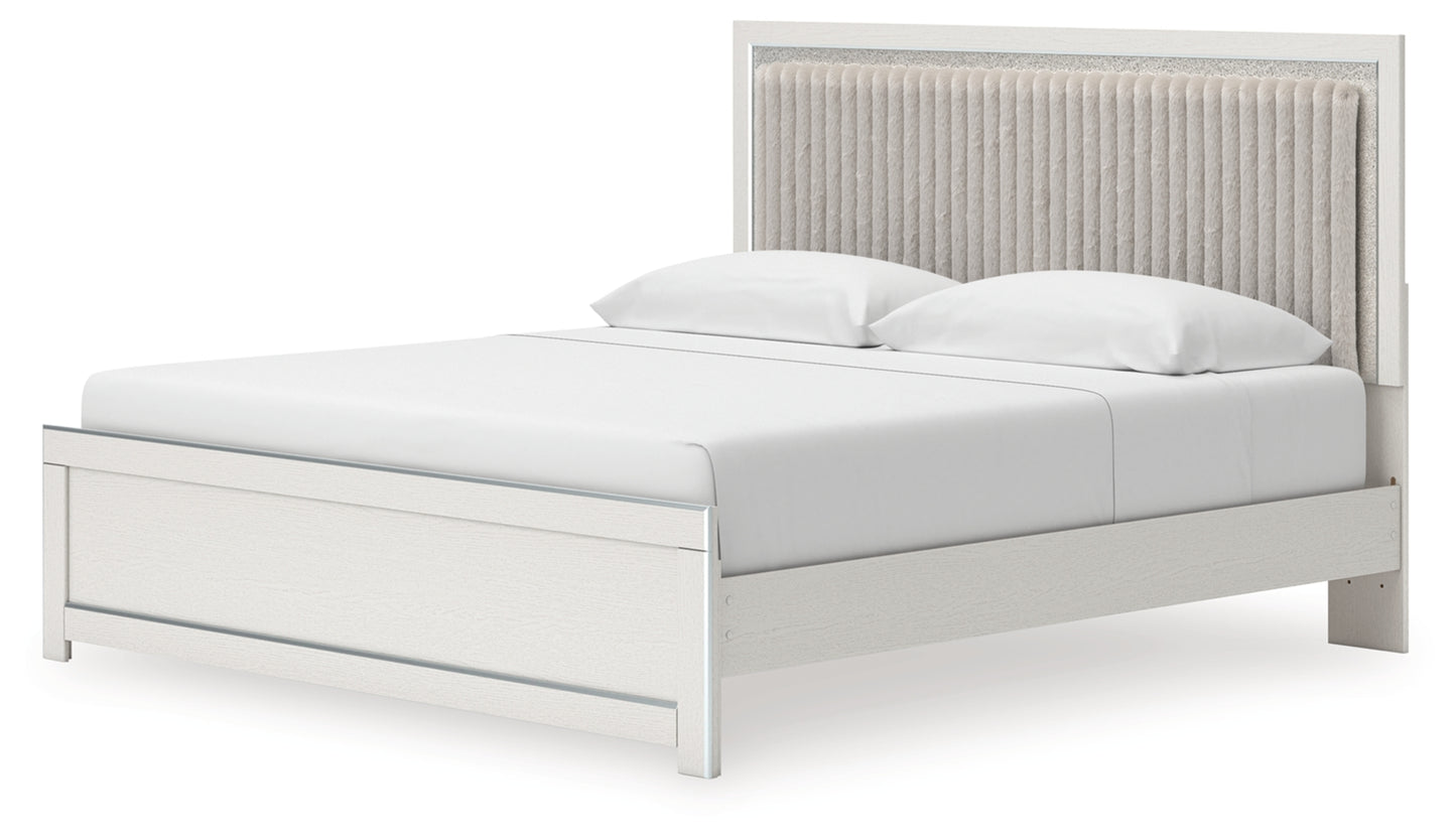 Birmonton King Upholstered Panel Platform Bed