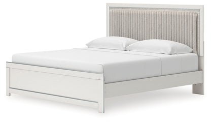 Birmonton King Upholstered Panel Platform Bed