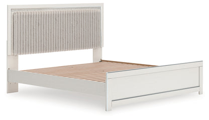 Birmonton King Upholstered Panel Platform Bed