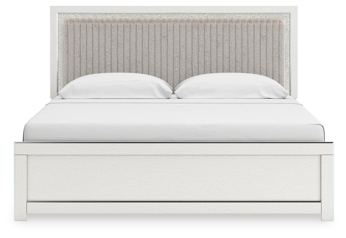 Birmonton King Upholstered Panel Platform Bed