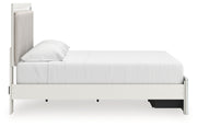 Birmonton King Upholstered Panel Platform Storage Bed