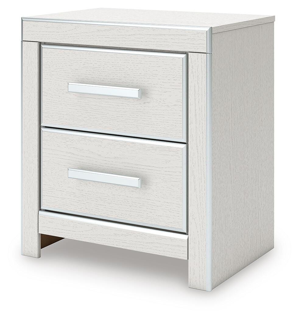 Zuraleus Queen Upholstered Panel Platform Storage Bed, Dresser, Mirror and Nightstand