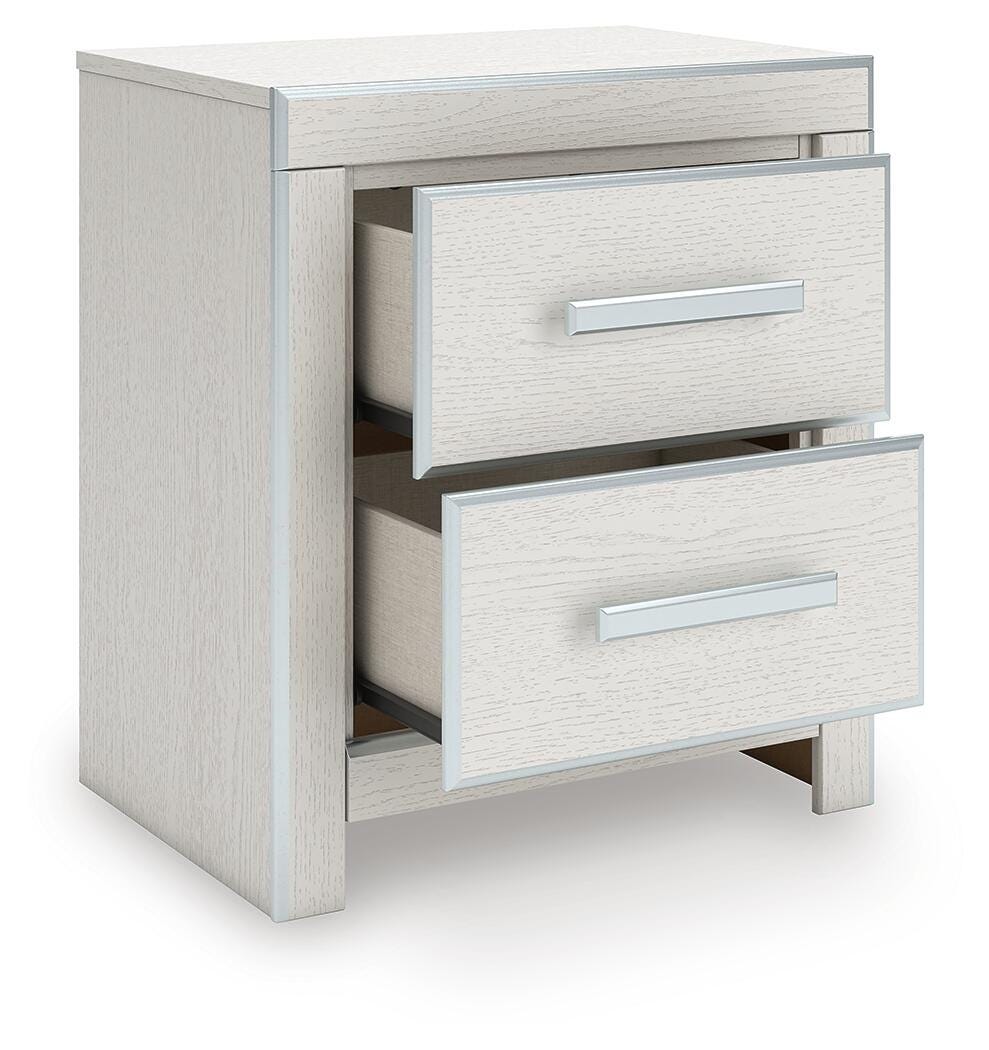Zuraleus Queen Upholstered Panel Platform Storage Bed, Dresser, Mirror and Nightstand