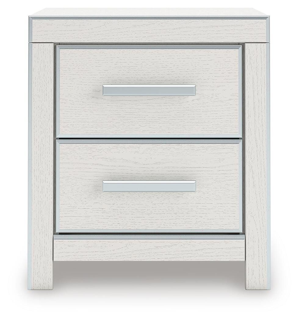 Zuraleus Queen Upholstered Panel Platform Storage Bed, Dresser, Mirror and Nightstand