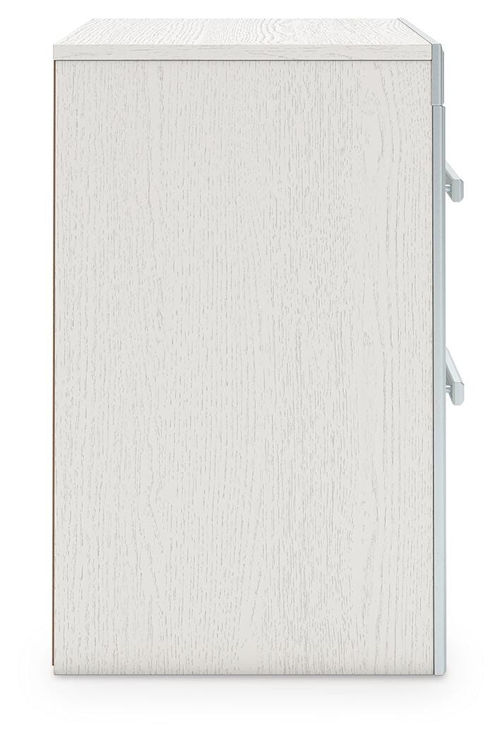 Zuraleus Queen Upholstered Panel Platform Storage Bed, Dresser, Mirror and Nightstand