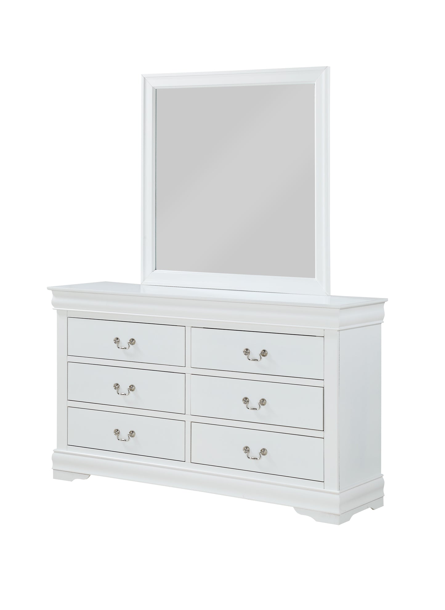 Louis Philip Dresser Mirror White