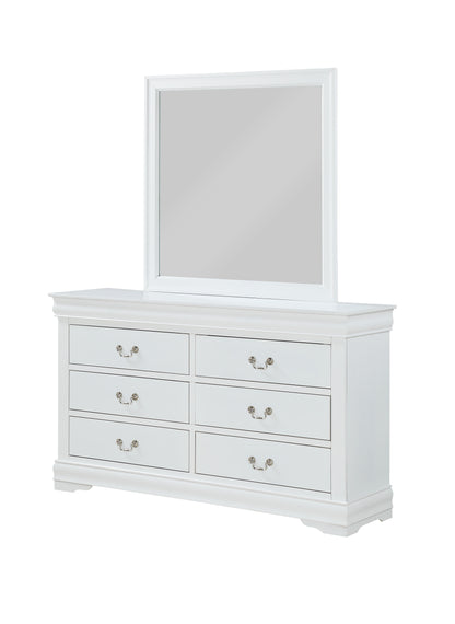 Louis Philip Dresser Mirror White
