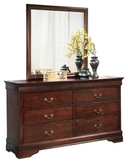 Alisdair Full Sleigh Bed with Mirrored Dresser