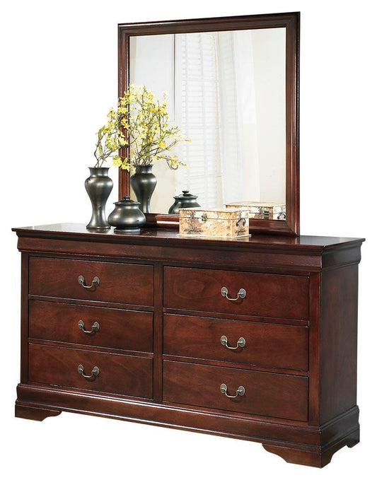 Alisdair King Sleigh Bed with Mirrored Dresser and Chest