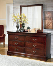 Alisdair Twin Sleigh Bed with Mirrored Dresser, Chest and Nightstand