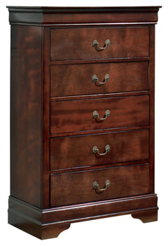 Alisdair King Sleigh Bed with Mirrored Dresser and Chest