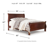 Alisdair King Sleigh Bed with Mirrored Dresser