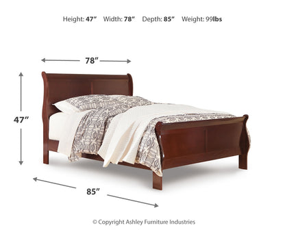 Alisdair King Sleigh Bed with Mirrored Dresser