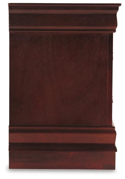 Alisdair Twin Sleigh Bed with Mirrored Dresser, Chest and Nightstand