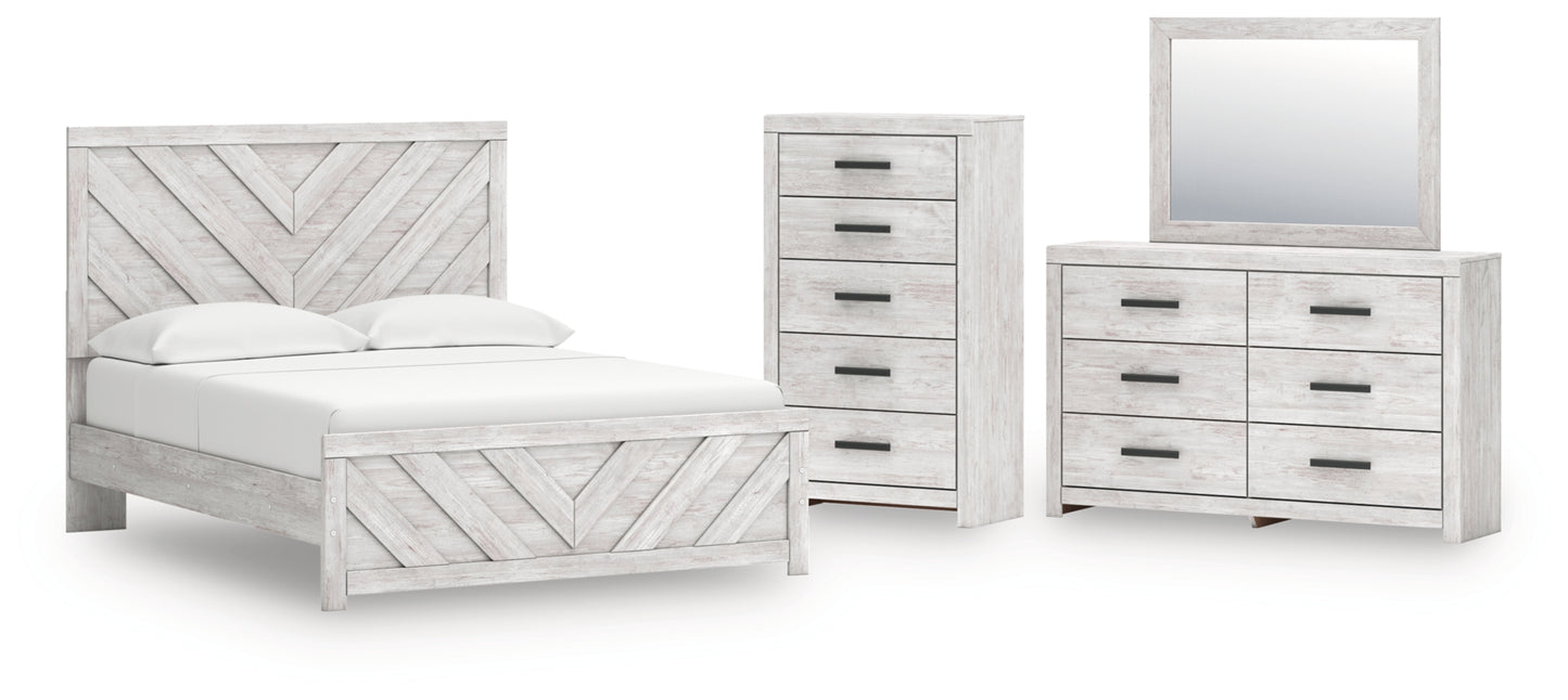 Cayboni Queen Panel Bed, Dresser, Mirror and Chest