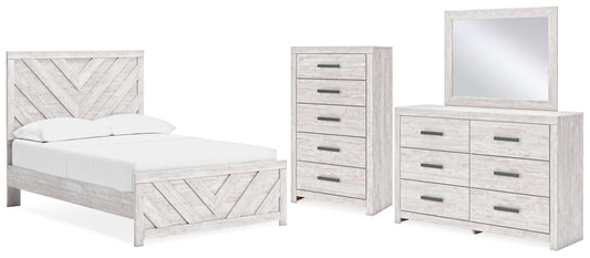 Cayboni Full Panel Bed, Dresser, Mirror and Chest