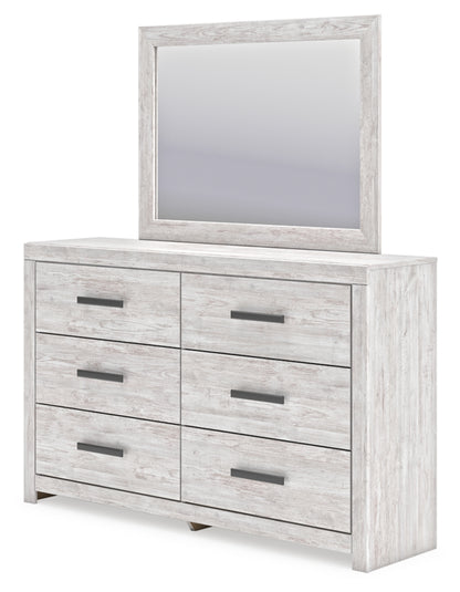 Cayboni King Panel Bed, Dresser, Mirror, Chest and Nightstand