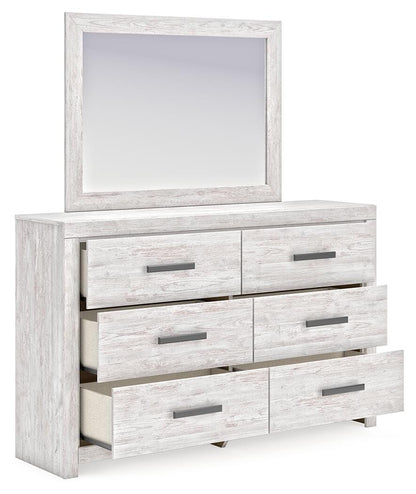 Cayboni King Panel Bed, Dresser, Mirror and Chest