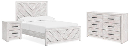 Cayboni Full Panel Bed, Dresser and Nightstand