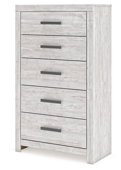 Cayboni King Panel Bed, Dresser, Mirror and Chest