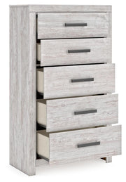 Cayboni King Panel Bed, Dresser, Mirror, Chest and Nightstand