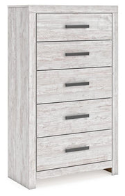 Cayboni King Panel Bed, Dresser, Mirror, Chest and Nightstand