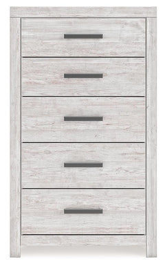 Cayboni King Panel Bed, Dresser, Mirror, Chest and Nightstand