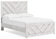 Cayboni Full Panel Bed with Mirrored Dresser and Nightstand