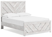 Cayboni Full Panel Bed with Mirrored Dresser and Nightstand